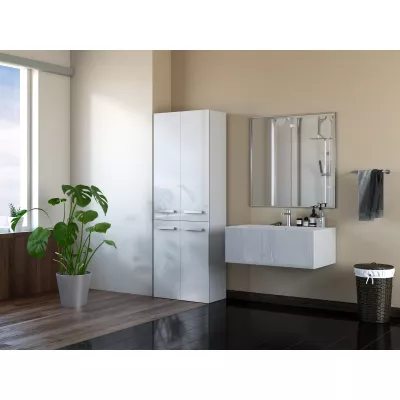 VALDUR 2 fürdőszobai szekrény - fényes fehér