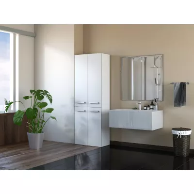 VALDUR 2 fürdőszobai szekrény - matt fehér