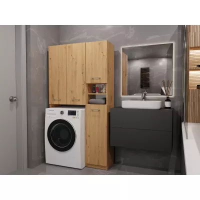RISTO 2 fürdőszobai szekrény a mosógép felé - artisan tölgy