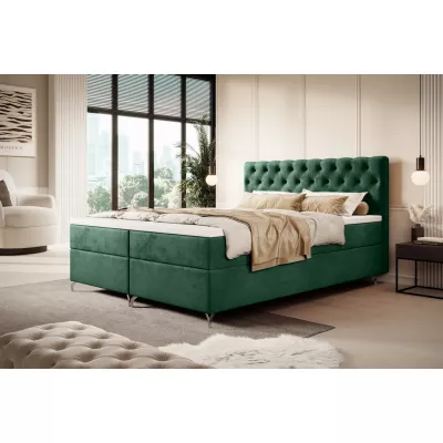 ADRIA kárpitozott ágy 160x200 tárolóhellyel - zöld