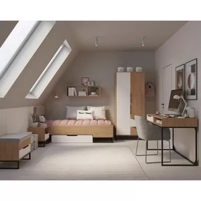 Íróasztal DARCY hickory / matt fehér