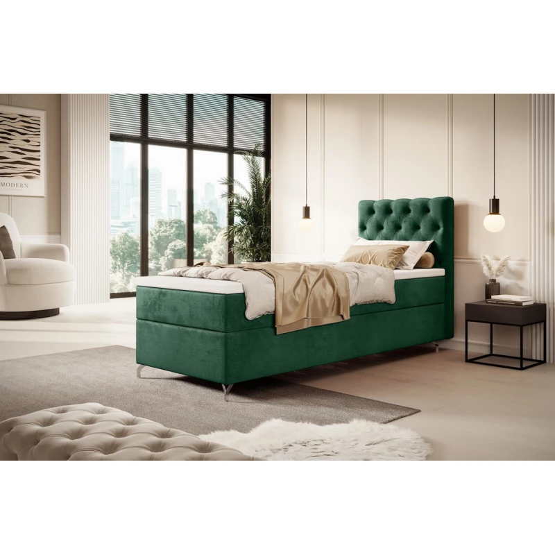 ADRIA COMFORT kárpitozott ágy 80x200 - zöld