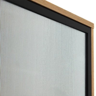 Üvegvitrin LED világítással MIO - artisan tölgy / fekete