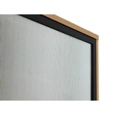 Üvegvitrin LED világítással MIO - artisan tölgy / fekete
