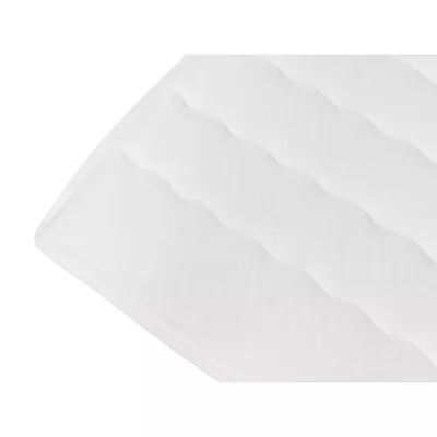 CHUCKA 180x200 kontinentális franciaágy LED világítással - fehér ökobőr + INGYENES topper
