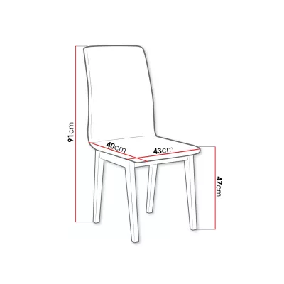 Kárpitozott konyhai szék ADKINS 1 - fehér / sötétkék