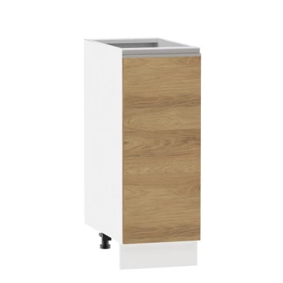 ADAMA kihúzható szekrény - szélesség 30 cm, hickory natúr / fehér, lábak 15 cm