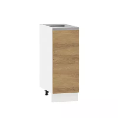 ADAMA kihúzható szekrény - szélesség 30 cm, hickory natúr / fehér, lábak 15 cm