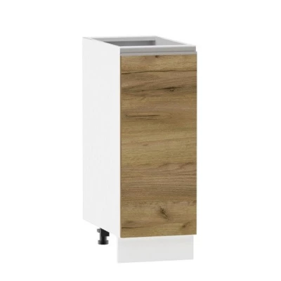ADAMA kihúzható szekrény - szélesség 30 cm, craft tölgy arany / fehér, lábak 10 cm