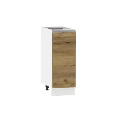 ADAMA kihúzható szekrény - szélesség 30 cm, craft tölgy arany / fehér, lábak 15 cm