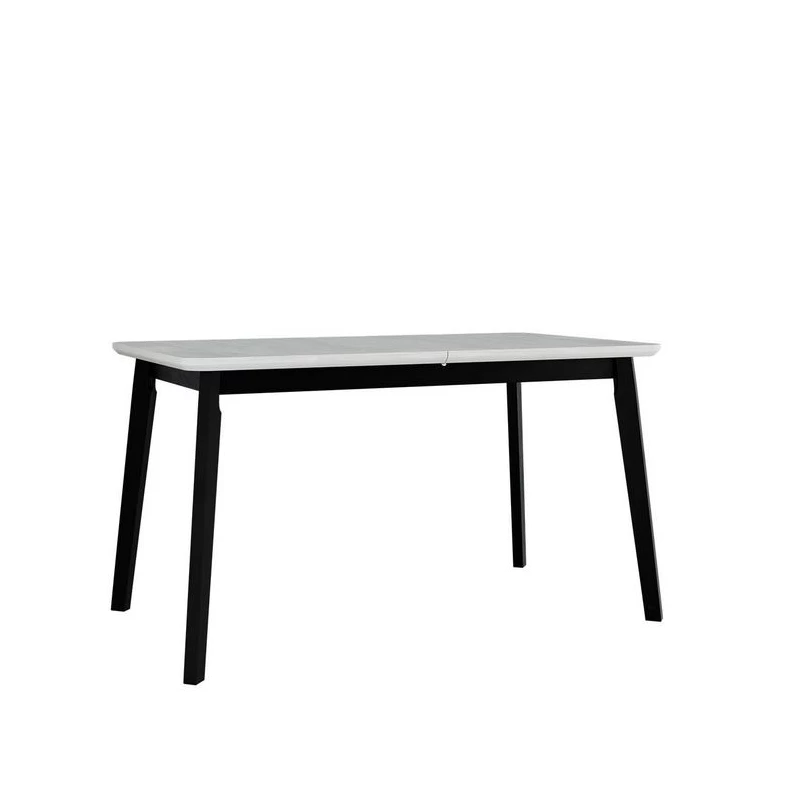 Kihúzható étkezőasztal 140x80 cm ANGLETON 7 - fehér / fekete