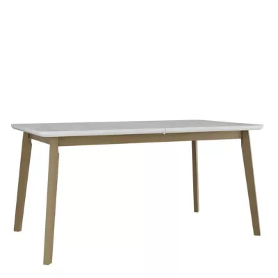 Kihúzható étkezőasztal 160x90 cm ANGLETON 8 - fehér / sonoma tölgy
