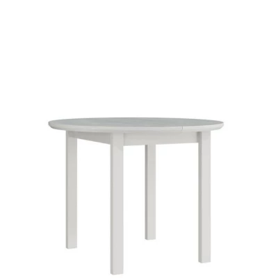 Kerek, kihúzható étkezőasztal 100 cm BAIRD 1 - fehér