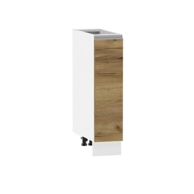 ADAMA kihúzható szekrény - szélesség 20 cm, craft tölgyfa arany / fehér, lábak 10 cm