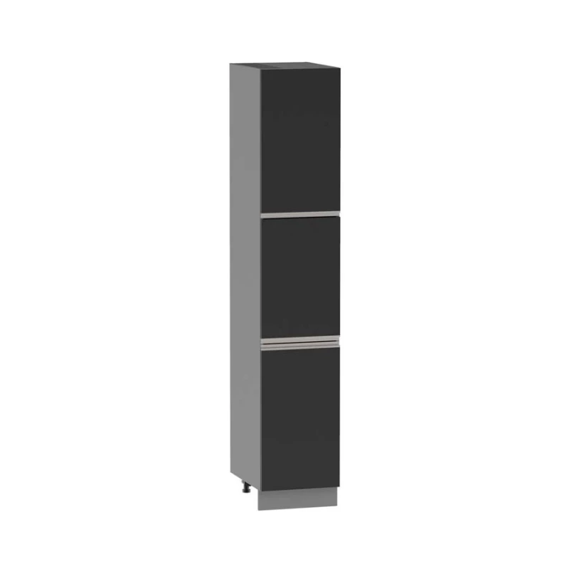 ADAMA élelmiszerszekrény - szélesség 40 cm, fekete / szürke, lábak 15 cm