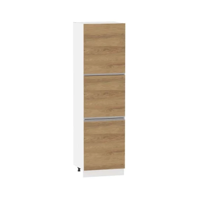 ADAMA élelmiszerszekrény - szélesség 60 cm, hickory natúr / fehér, lábak 10 cm