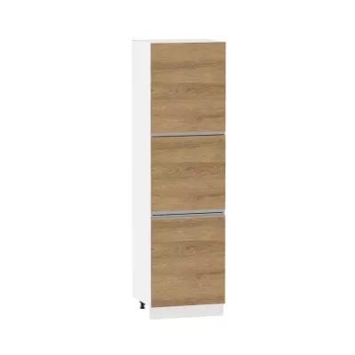 ADAMA élelmiszerszekrény - szélesség 60 cm, hickory natúr / fehér, lábak 10 cm
