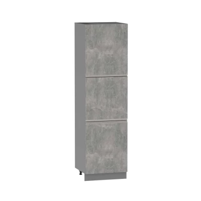 ADAMA ételszekrény - szélesség 60 cm, világos műbeton / szürke, 10 cm lábak
