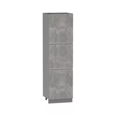 ADAMA ételszekrény - szélesség 60 cm, világos műbeton / szürke, 10 cm lábak