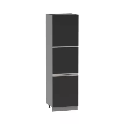 ADAMA élelmiszerszekrény - szélesség 60 cm, fekete / szürke, lábak 10 cm