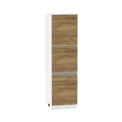ADAMA élelmiszerszekrény - szélesség 60 cm, craft tölgyfa arany / fehér, lábak 10 cm