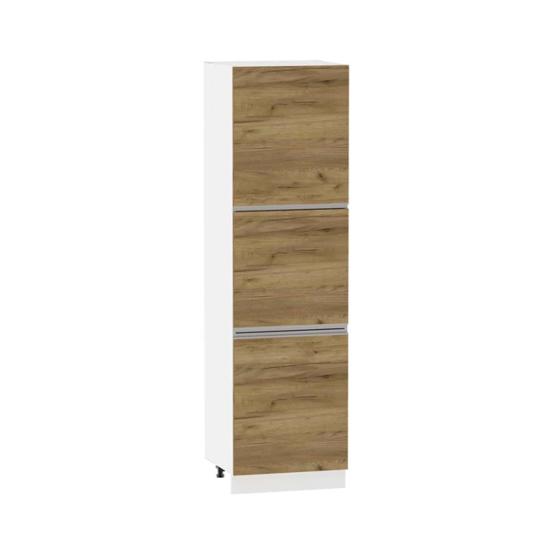 ADAMA élelmiszerszekrény - szélesség 60 cm, craft tölgyfa arany / fehér, lábak 10 cm