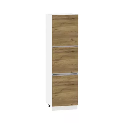 ADAMA élelmiszerszekrény - szélesség 60 cm, craft tölgyfa arany / fehér, lábak 10 cm