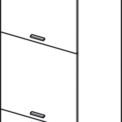 ADAMA élelmiszerszekrény - szélesség 60 cm, craft tölgyfa arany / fehér, lábak 10 cm