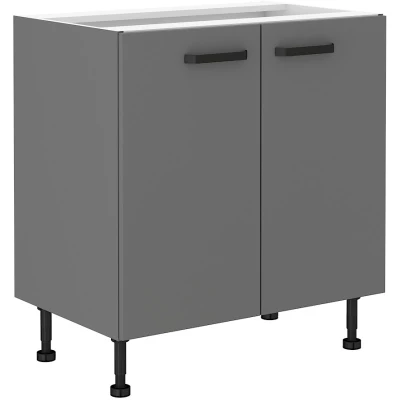 NELJA alsó kétajtós szekrény - szélesség 80 cm, antracit