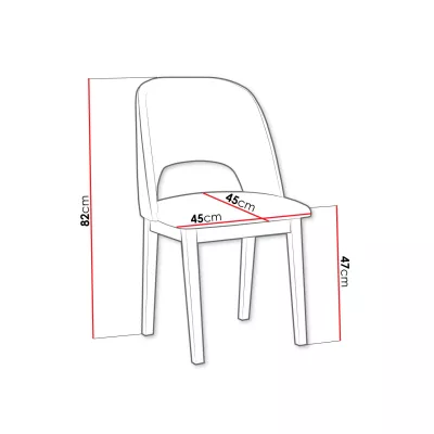 AFTON 2 kárpitozott konyhai szék - fehér / sötétkék