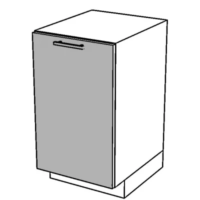 Ajtó beépített mosogatógéphez ADAMA - 45x72 cm, natúr hickory