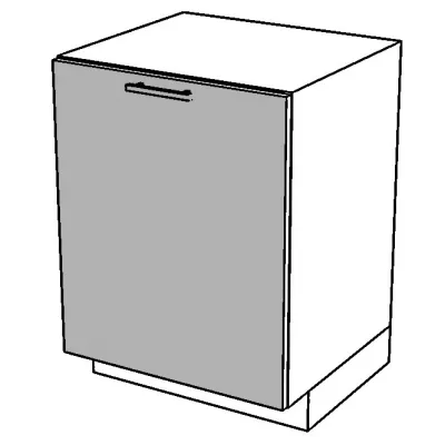 Ajtó beépített mosogatógéphez ADAMA - 60x72 cm, natúr hickory