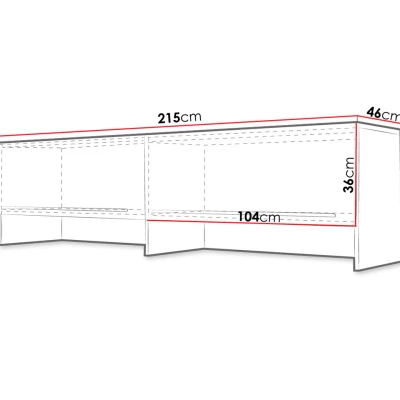Bővítés vízszintesen összecsukható ágyhoz 140x200 CELENA - szürke