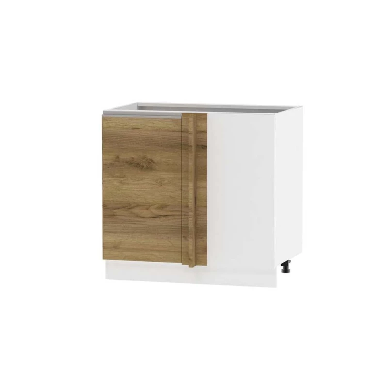Bővített sarokszekrény ADAMA szigethez - szélesség 105 cm, craft tölgy arany / fehér, 10 cm lábak, jobb oldali