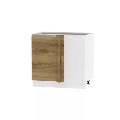 Bővített sarokszekrény ADAMA szigethez - szélesség 105 cm, craft tölgy arany / fehér, 10 cm lábak, jobb oldali