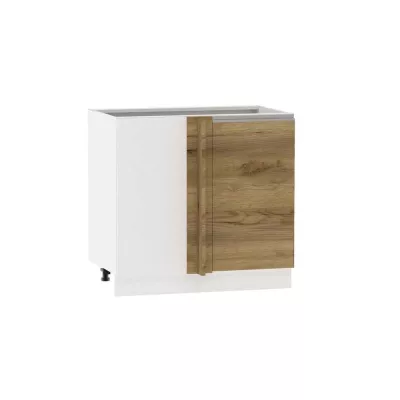 Bővített sarokszekrény ADAMA szigethez - szélesség 105 cm, craft tölgyfa arany / fehér, 10 cm lábak, bal oldali