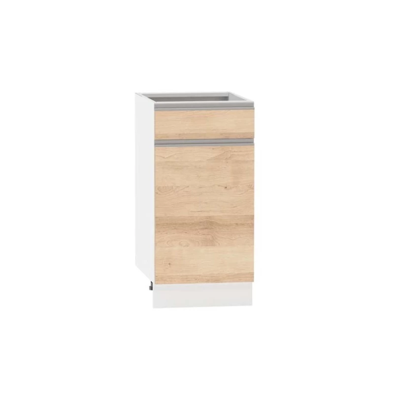 Kombinált alsószekrény ADAMA - szélesség 40 cm, artisan bükk / fehér, 10 cm lábak