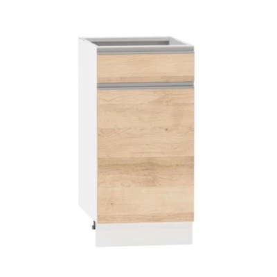 Kombinált alsószekrény ADAMA - szélesség 40 cm, artisan bükk / fehér, lábak 15 cm