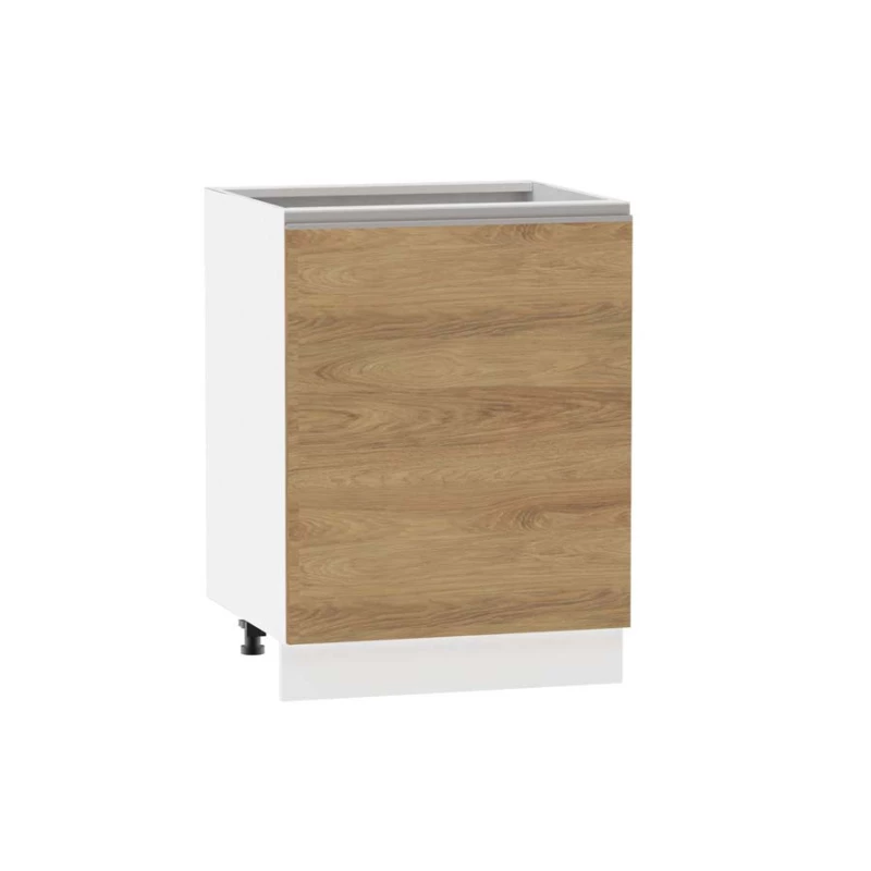 ADAMA szigetszekrény - szélesség 60 cm, hickory natúr / fehér, lábak 15 cm