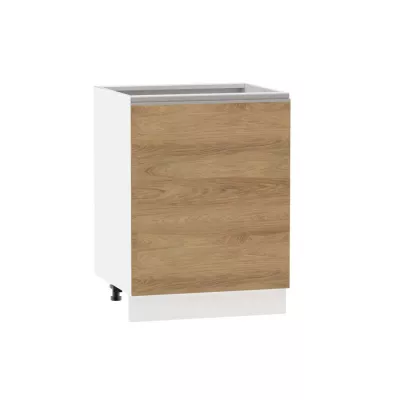 ADAMA szigetszekrény - szélesség 60 cm, hickory natúr / fehér, lábak 15 cm