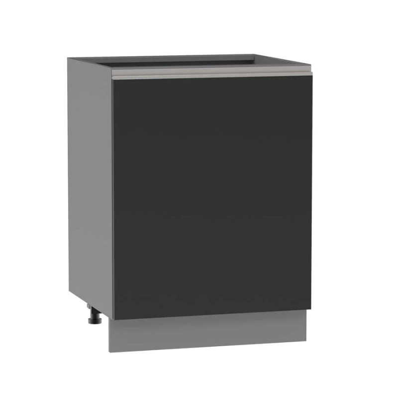 ADAMA szigetszekrény - szélesség 60 cm, fekete / szürke, lábak 15 cm