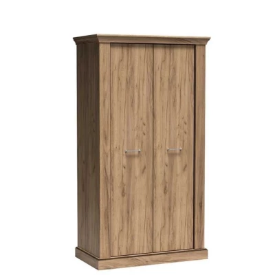 Kétajtós AILISH ruhásszekrény - szélesség 107 cm, kraft arany tölgyfa