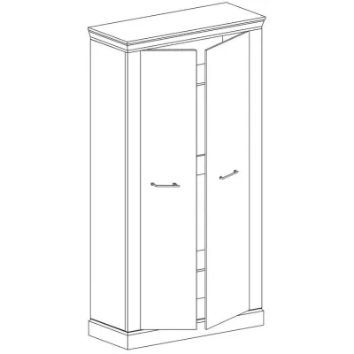 Kétajtós AILISH ruhásszekrény - szélesség 107 cm, kraft arany tölgyfa