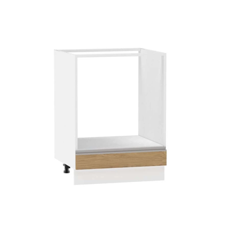 Beépített sütőszekrény ADAMA - szélesség 60 cm, hickory natúr / fehér, lábak 10 cm