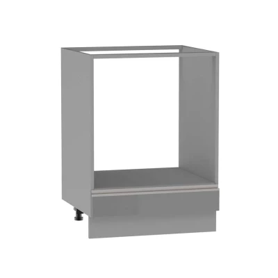 Beépített sütőszekrény ADAMA - szélesség 60 cm, fényes szürke / szürke, lábak 15 cm