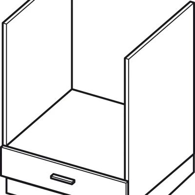 Beépített sütőszekrény ADAMA - szélesség 60 cm, fekete / szürke, lábak 10 cm