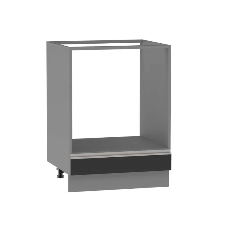 Beépített sütőszekrény ADAMA - szélesség 60 cm, fekete / szürke, lábak 15 cm