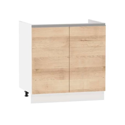 ADAMA mosogatószekrény - szélesség 80 cm, artisan bükk / fehér, lábak 15 cm