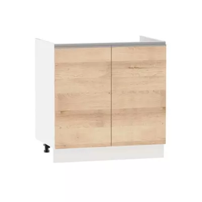 ADAMA mosogatószekrény - szélesség 80 cm, artisan bükk / fehér, lábak 15 cm