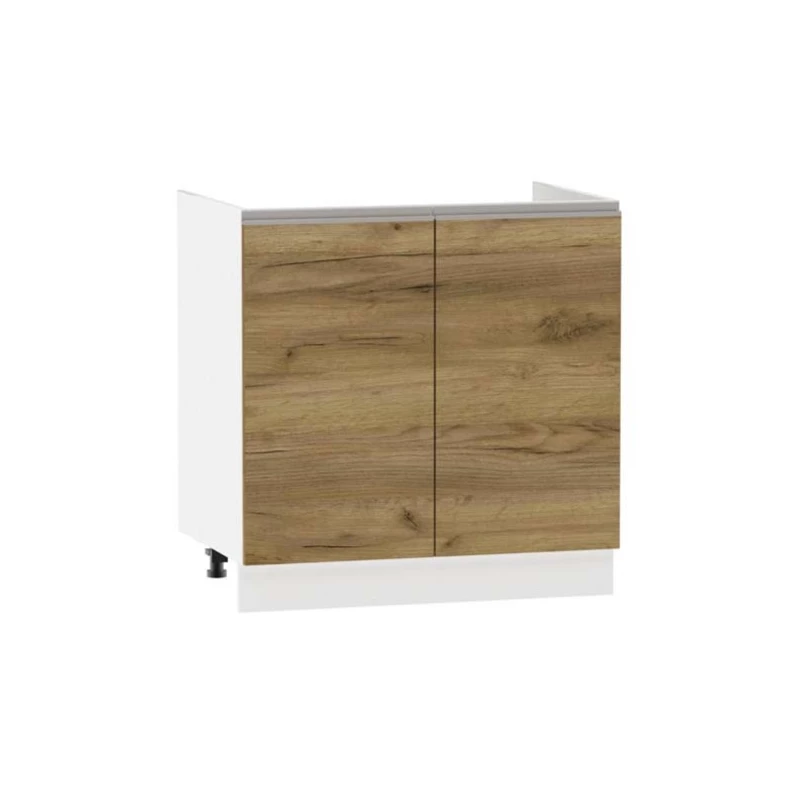 ADAMA mosdószekrény - szélesség 80 cm, craft tölgyfa arany / fehér, lábak 15 cm